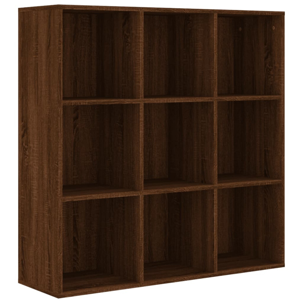 (brown oak) vidaXL Book Cabinet Highboard Book Rack Shelf Engineered Wood Multi Colours