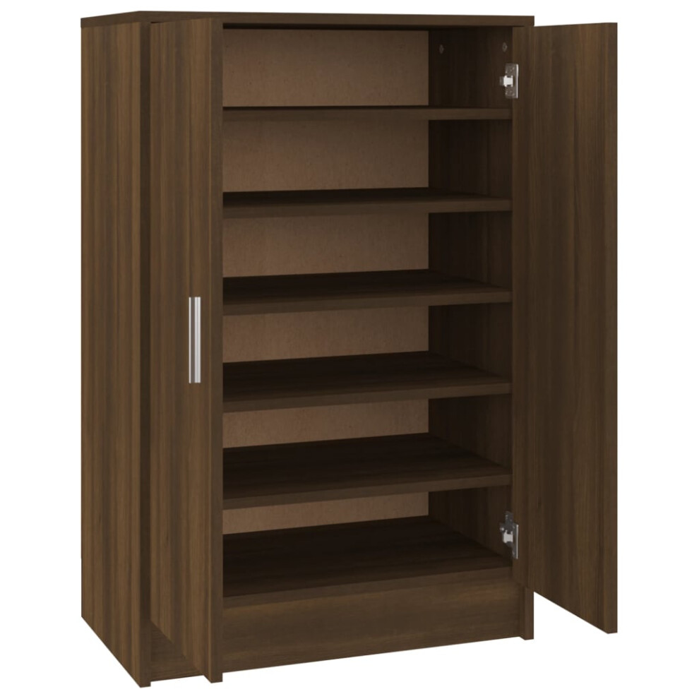 Vidaxl (Brown Oak) Shoe Bench Hallway Bench Seat Shoe Organiser Shoe Rack Engineered Wood