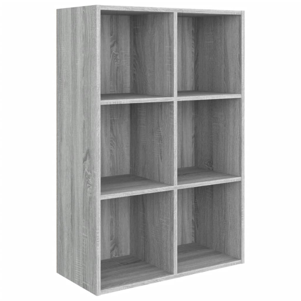 (Grey sonoma) vidaXL Book Cabinet/TV Cabinet Engineered Wood Highboard Cupboard Bookshelf