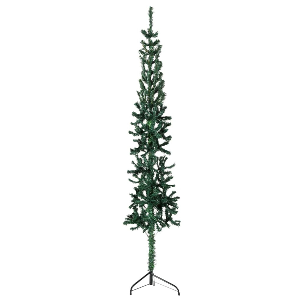 (green, 210 cm) vidaXL Slim Artificial Half Christmas Tree With Stand Multi Colours/Sizes