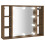 VidaXL vidaXL Spiegelschrank mit LED Braun Eichen-Optik 76x15x55 cm 1