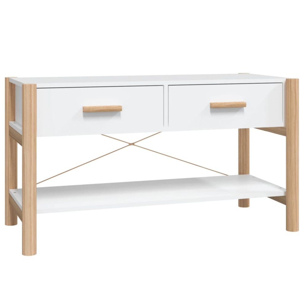 (white) vidaXL TV Cabinet Entertainment Centre TV Stand Media TV Unit Engineered Wood