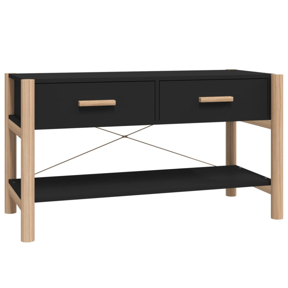 (black) vidaXL TV Cabinet Entertainment Centre TV Stand Media TV Unit Engineered Wood