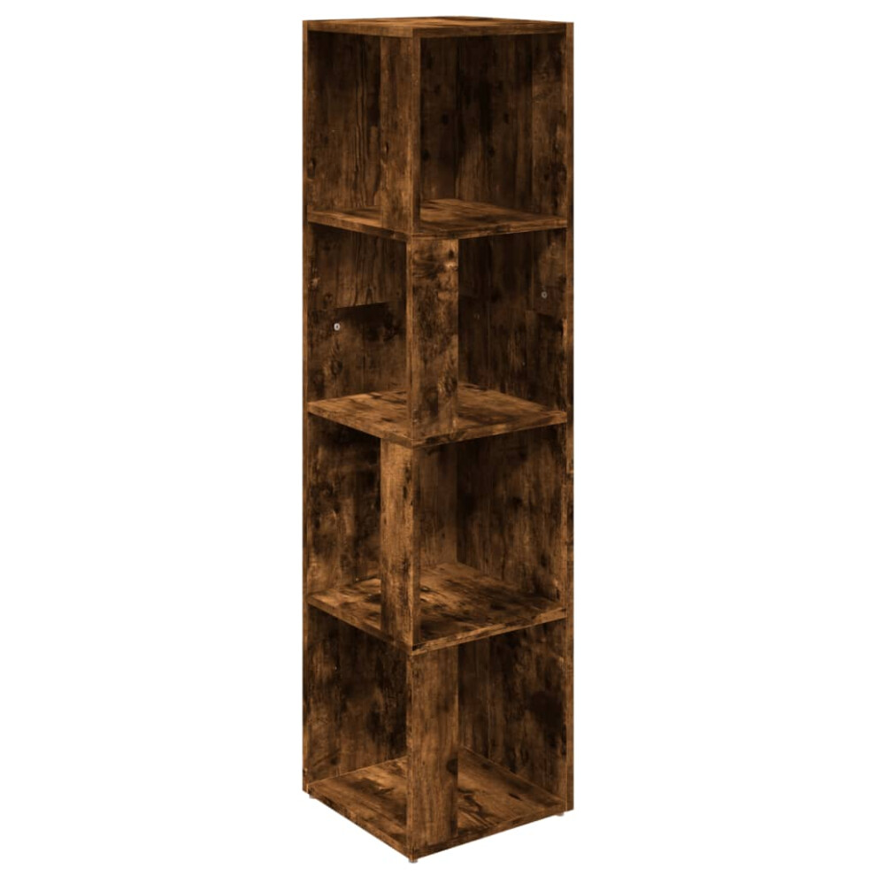 (Smoked oak, 33 x 33 x 132 cm (W x D x H)) vidaXL Corner Cabinet Rack Standing Shelf Storage Cabinet Engineered Wood