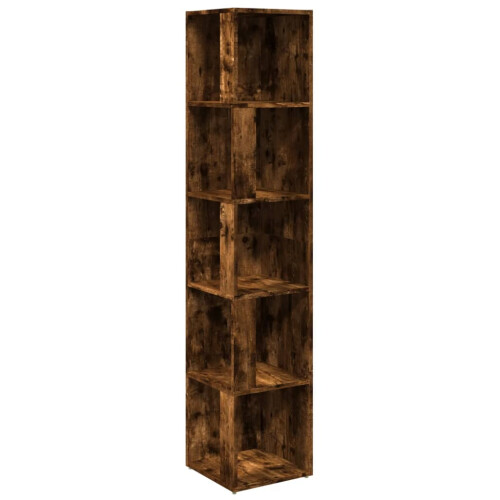 (Smoked oak, 33 x 33 x 164.5 cm (W x D x H)) vidaXL Corner Cabinet Rack Standing Shelf Storage Cabinet Engineered Wood