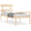 VidaXL (brown, 90 x 190 cm) vidaXL Bed Frame Bedroom Platform Bed Frame Bedstead with Headboard Solid Wood 1