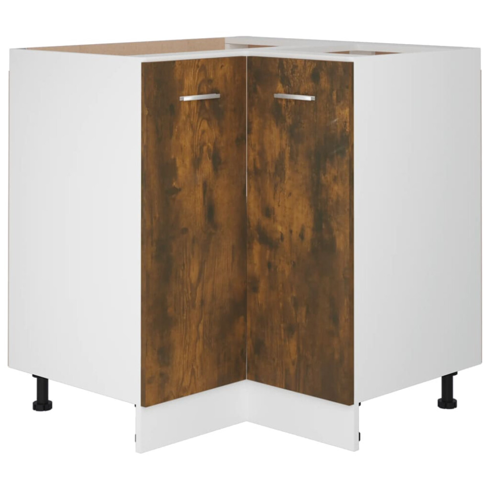 Vidaxl (Smoked Oak) Kitchen Cabinet Home Storage Shelf Organiser Cupboard Engineered Wood