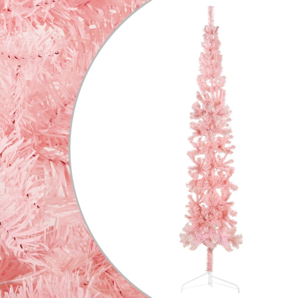 (pink, 240 cm) vidaXL Slim Artificial Half Christmas Tree with Stand Multi Colours/Sizes