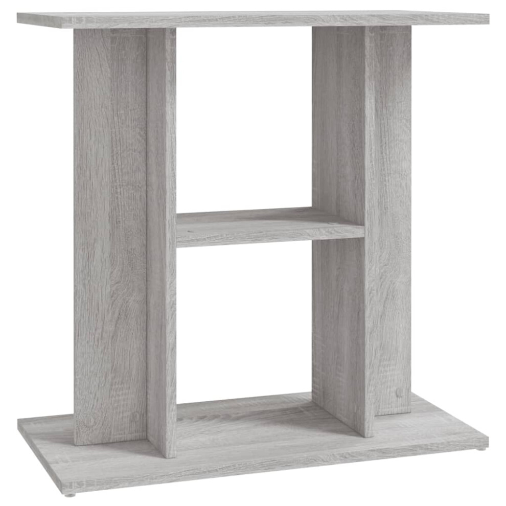 (grey sonoma, 60 x 30 x 60 cm) vidaXL Aquarium Stand Fish Tank Stand Aquarium Base Sonoma Oak Engineered Wood