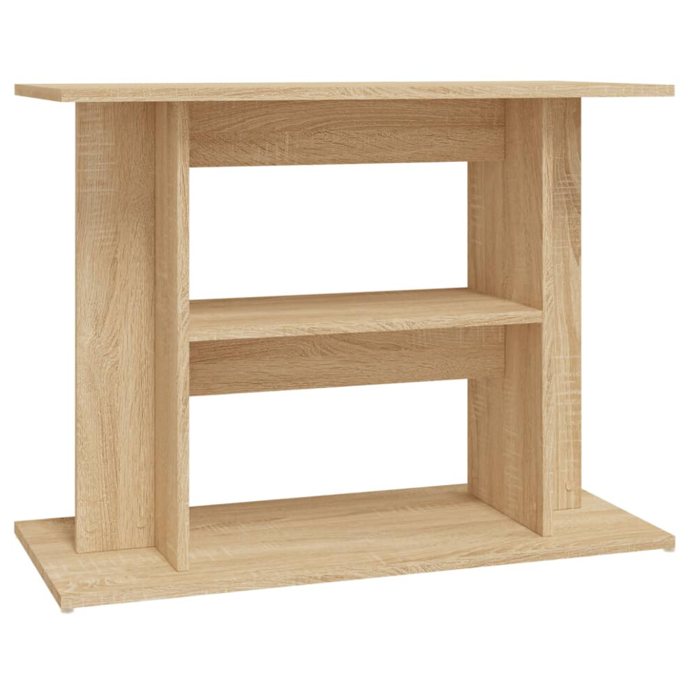 Vidaxl (Sonoma Oak, 80 X 35 X 60 Cm) Aquarium Stand Fish Tank Stand Cabinet Aquarium Base Engineered Wood