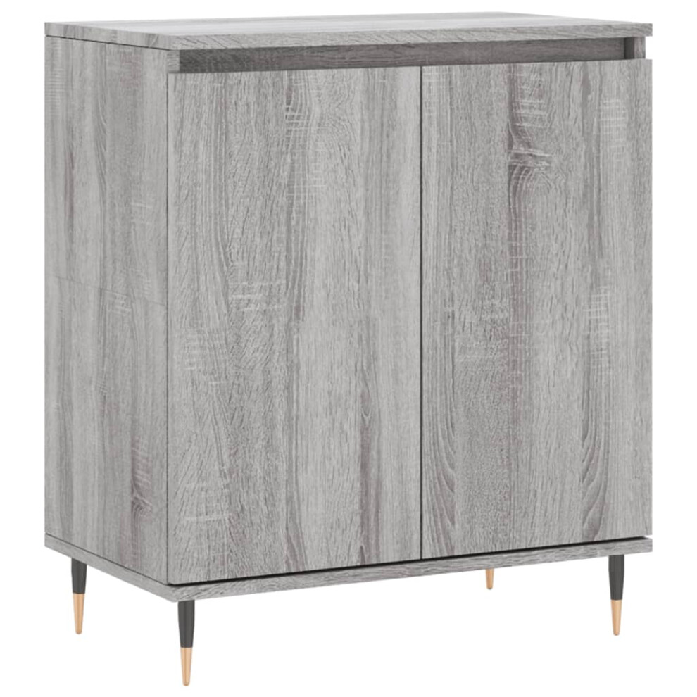 Vidaxl (Grey Sonoma) Sideboard Kitchen Storage Cabinet Side Cabinet Cupboard Engineered Wood