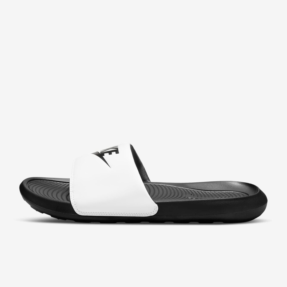 (UK 9) Nike Victori One Slide Black/White/Black