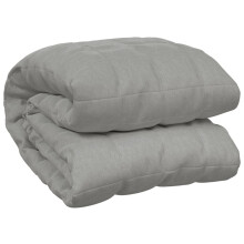 (grey, 138 x 200 cm/10 kg) vidaXL Weighted Blanket Bedding Anxiety Blanket Bedroom Quilt Blanket Fabric