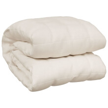 (cream, 138 x 200 cm/10 kg) vidaXL Weighted Blanket Bedding Anxiety Blanket Bedroom Quilt Blanket Fabric