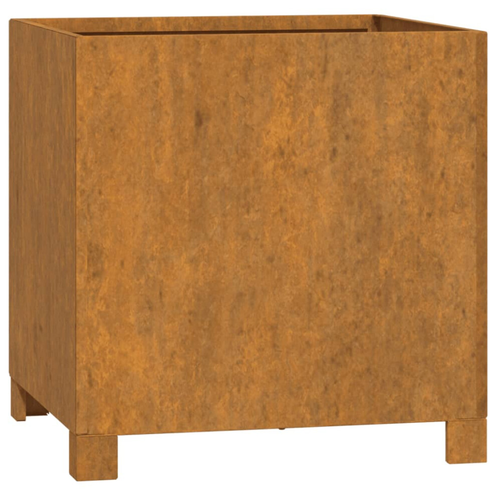 Vidaxl (42 X 40 X 43 Cm/ 1 Pcs) Planters Garden Raised Bed Planter Pot With Legs Rusty Corten Steel