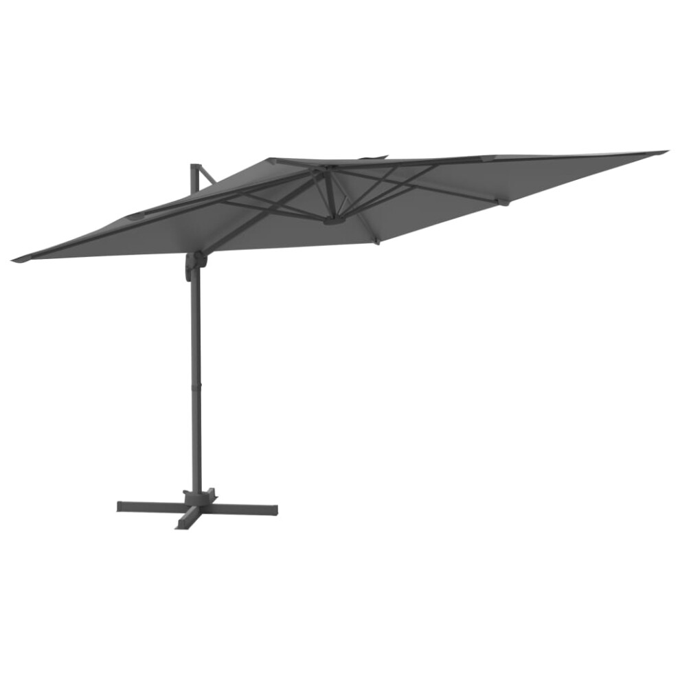 vidaXL Cantilever Umbrella with Aluminium Pole Anthracite 300x300 cm Parasol