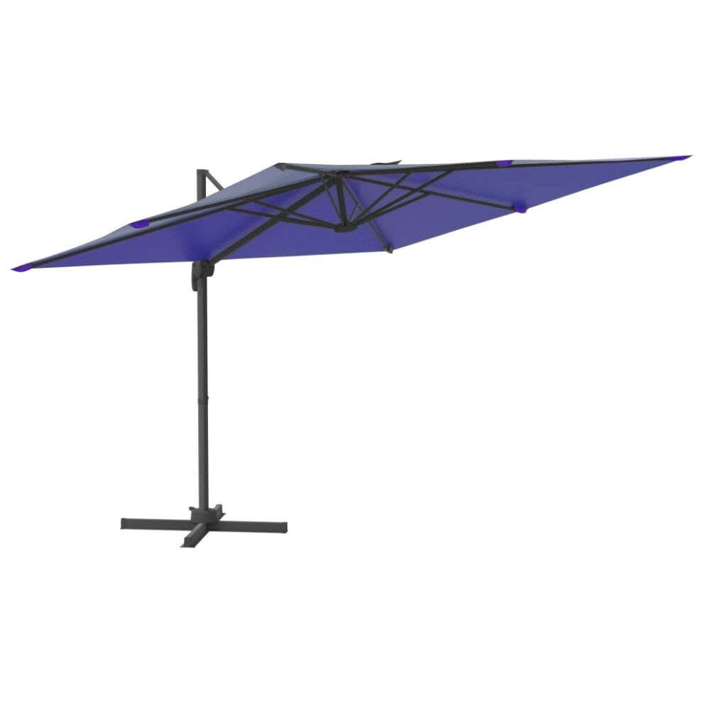 vidaXL Cantilever Umbrella with Aluminium Pole Azure Blue 400x300 cm Parasol