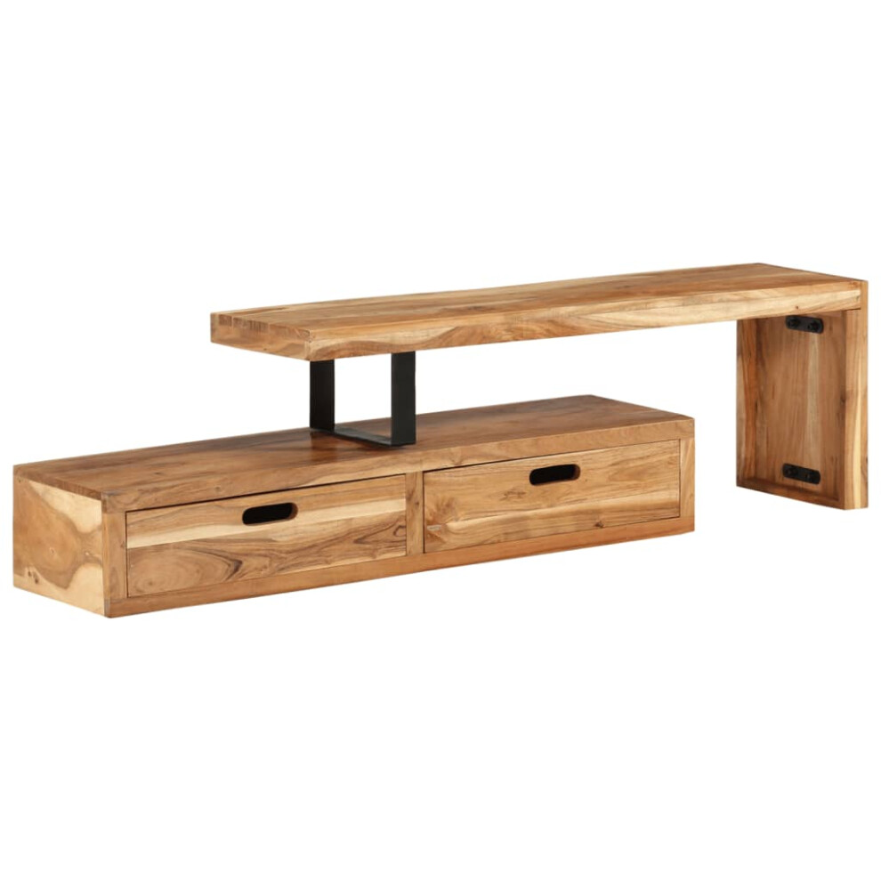 Vidaxl (Solid Acacia Wood) Solid Acacia Wood Tv Stand Living Room Sideboard Tv Unit Side Cabinet