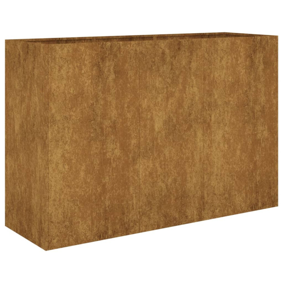 Vidaxl (120 X 40 X 80 Cm) Planter Garden Raised Bed Plant Pot Flower Box Flower Pot Corten Steel