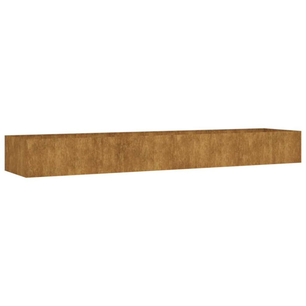 Vidaxl (360 X 80 X 40 Cm) Planter Garden Raised Bed Plant Pot Flower Box Flower Pot Corten Steel