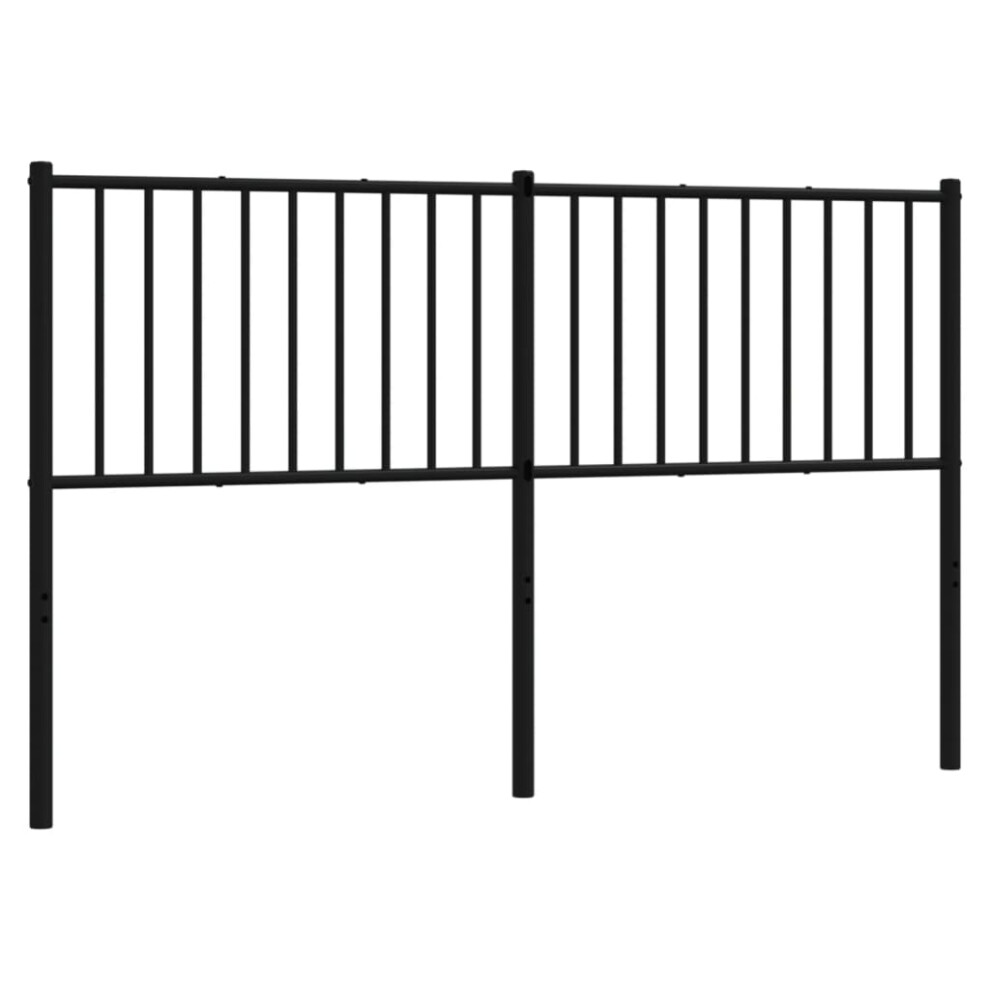 (black, 166 x 3 x 90 cm) vidaXL Metal Headboard Bed Header Bedroom Furniture Decor Metal Bed Headboard