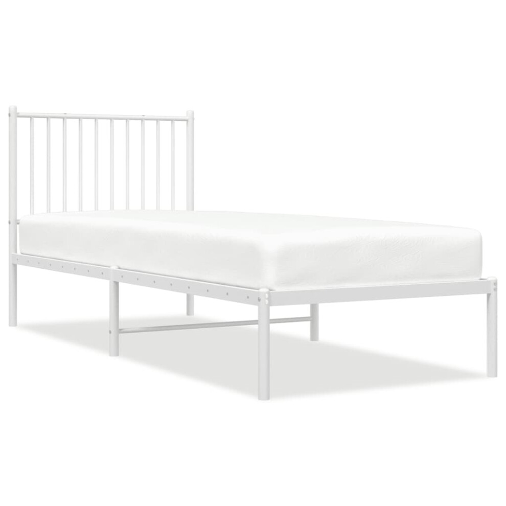 Vidaxl (80 X 200 Cm, With Headboard) Metal Bed Frame With Headboard Bedroom Metal Platform Bed Base Bedstead