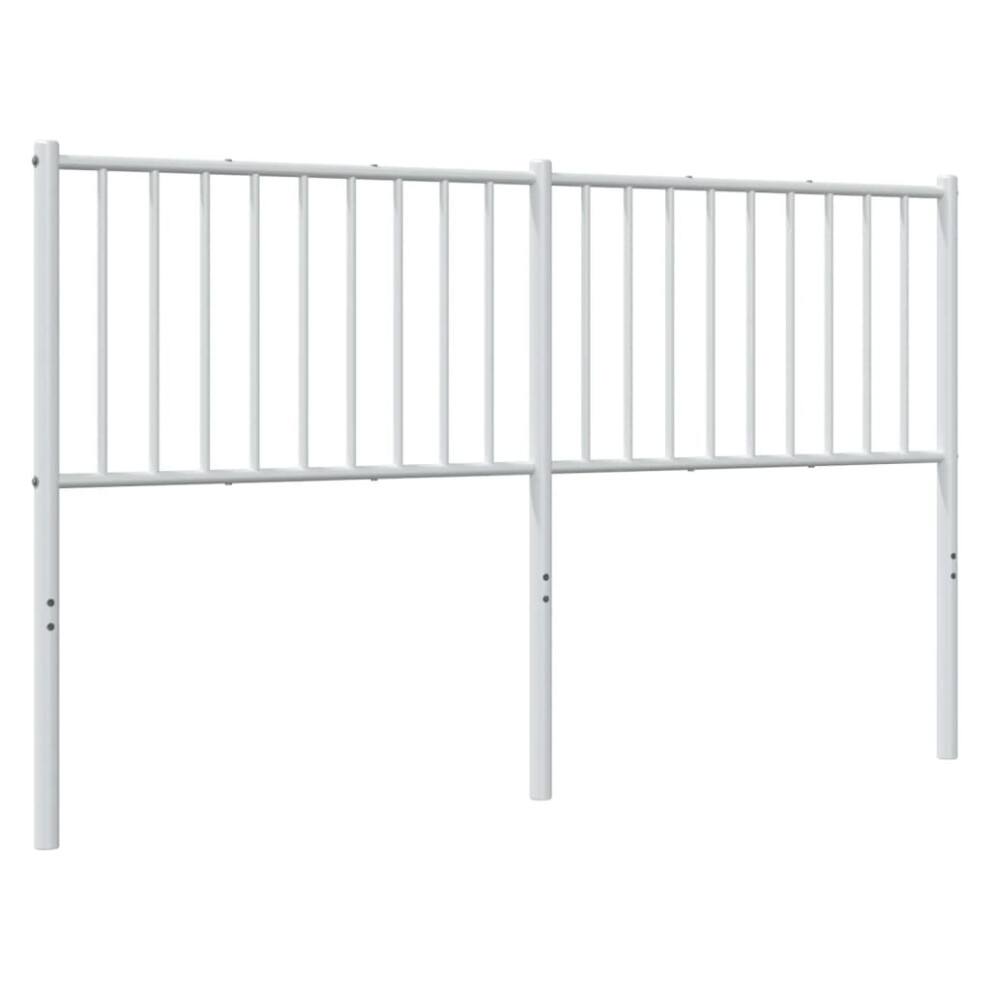 Vidaxl (White, 166 X 3 X 90 Cm) Metal Headboard Bed Header Bedroom Furniture Decor Metal Bed Headboard
