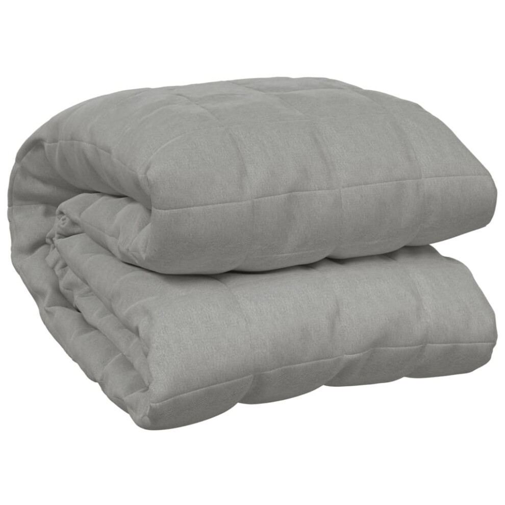 Vidaxl (, 137 X 200 Cm/10 Kg) Weighted Blanket Bedding Anxiety Blanket Bedroom Quilt Blanket Fabric Grey