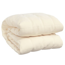 (cream, 135 x 200 cm/10 kg) vidaXL Weighted Blanket Bedding Anxiety Blanket Bedroom Quilt Blanket Fabric