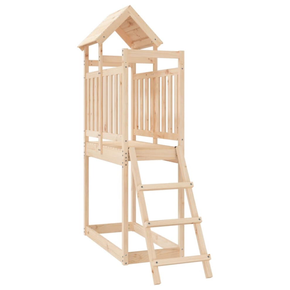 (solid pinewood) vidaXL Play Tower Climbing Frame Garden Play Tower with Ladder Solid Wood Pine