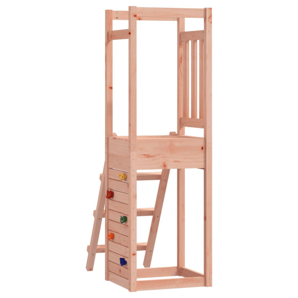 (solid douglas wood) vidaXL Play Tower Climbing Frame with Ladder and Rockwall Kids Solid Wood Pine