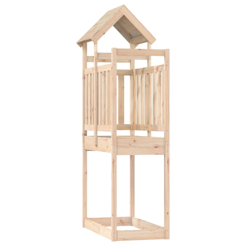 (solid pinewood) vidaXL Play Tower Kids Outdoor Climbing Frame Garden Play Tower Solid Wood