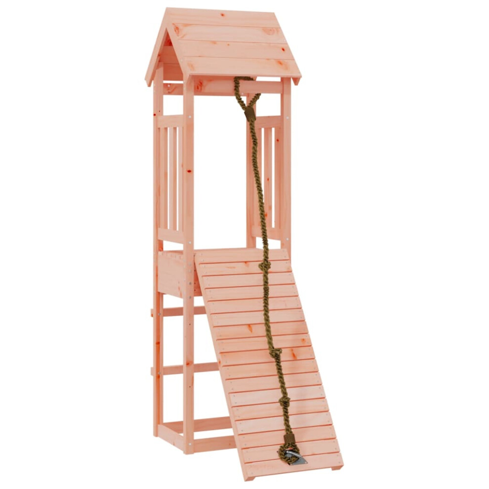 Vidaxl (Solid Douglas Wood) Playhouse With Climbing Wall Children Play Climbing Frame Solid Wood