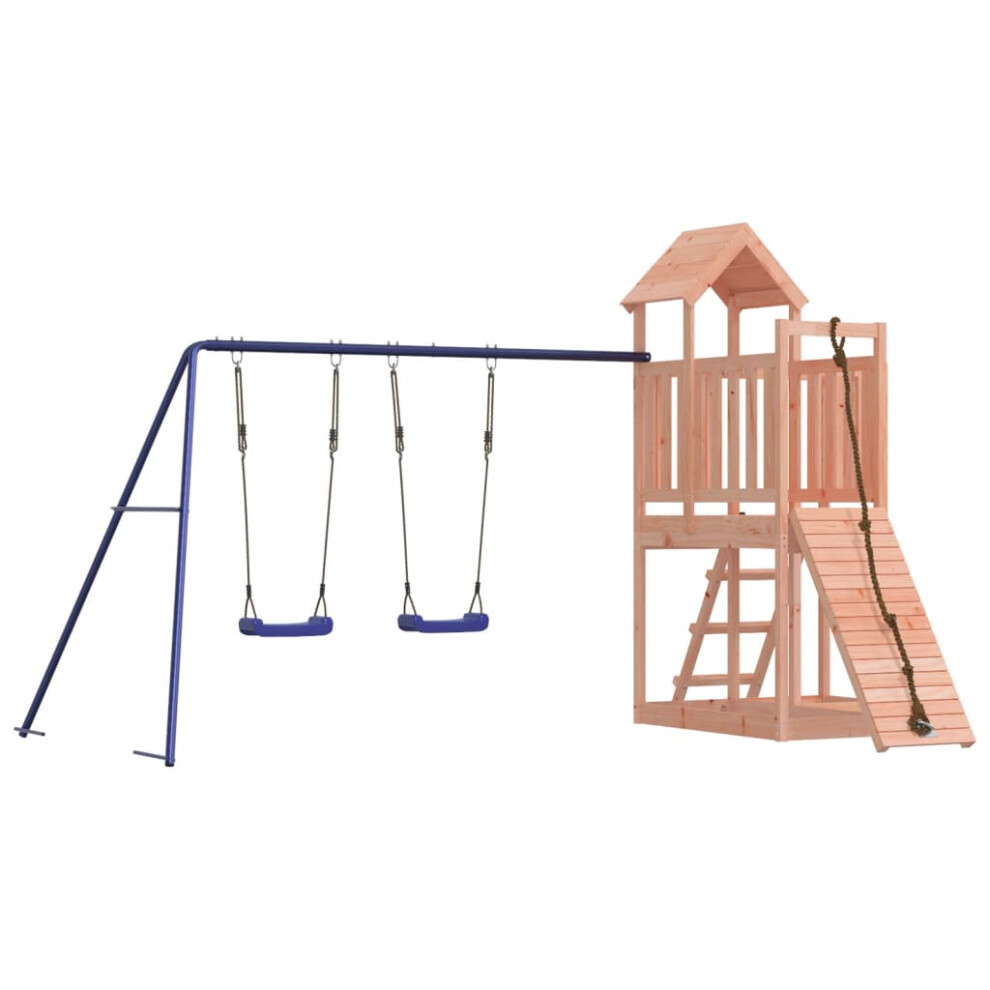 (solid douglas wood) vidaXL Outdoor Playset Wooden Playground Set Swing Set Wood Pine