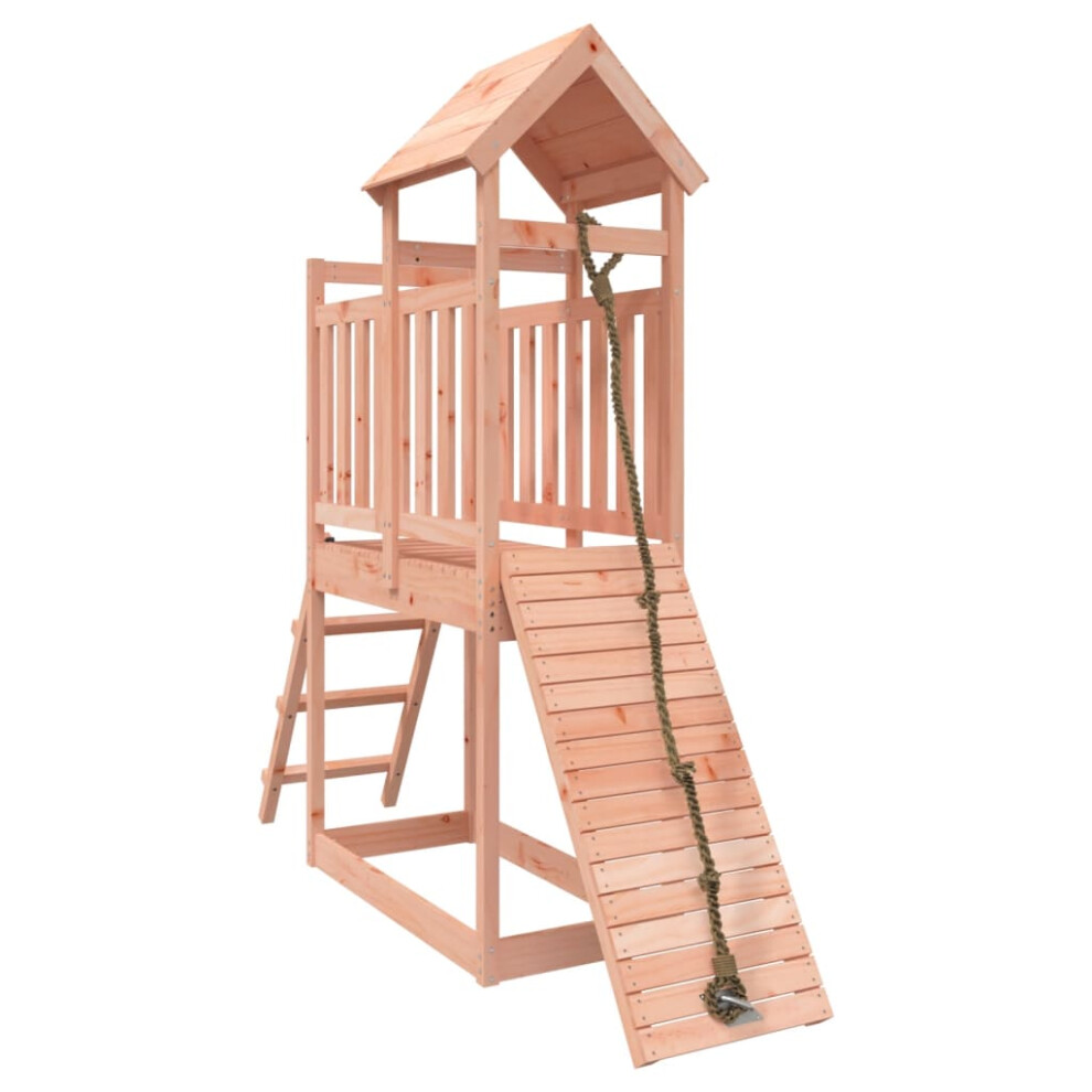 (solid douglas wood) vidaXL Playhouse with Climbing Wall Wood Pine Wooden Play Frame