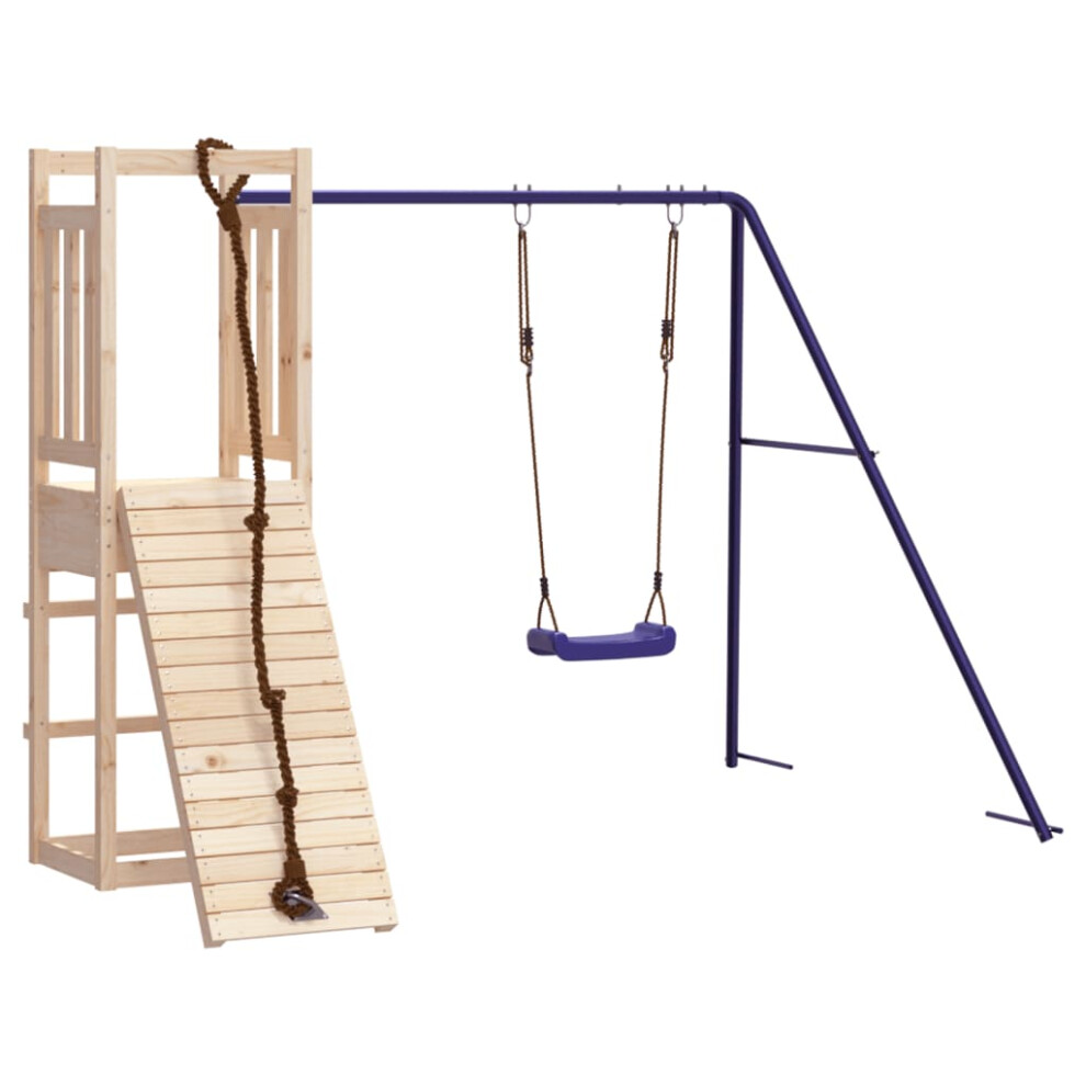 (solid pinewood) vidaXL Outdoor Playset Wooden Playground Set Swing Set Impregnated Wood Pine