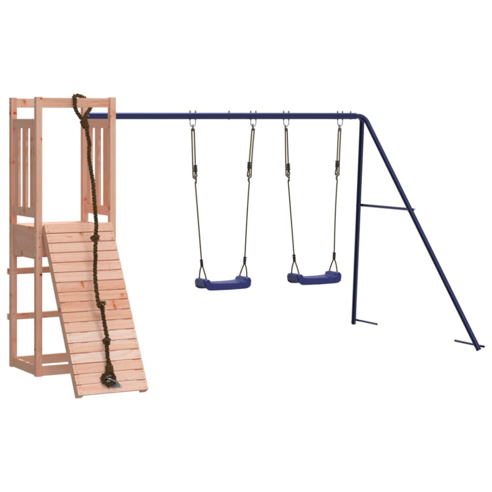 (solid douglas wood) vidaXL Outdoor Playset Wooden Playground Set Kids Swing Set Solid Wood Douglas