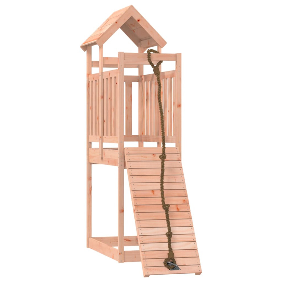 (solid Douglas wood) vidaXL Playhouse With Climbing Wall Impregnated Wood Pine Kids Climbing Frame