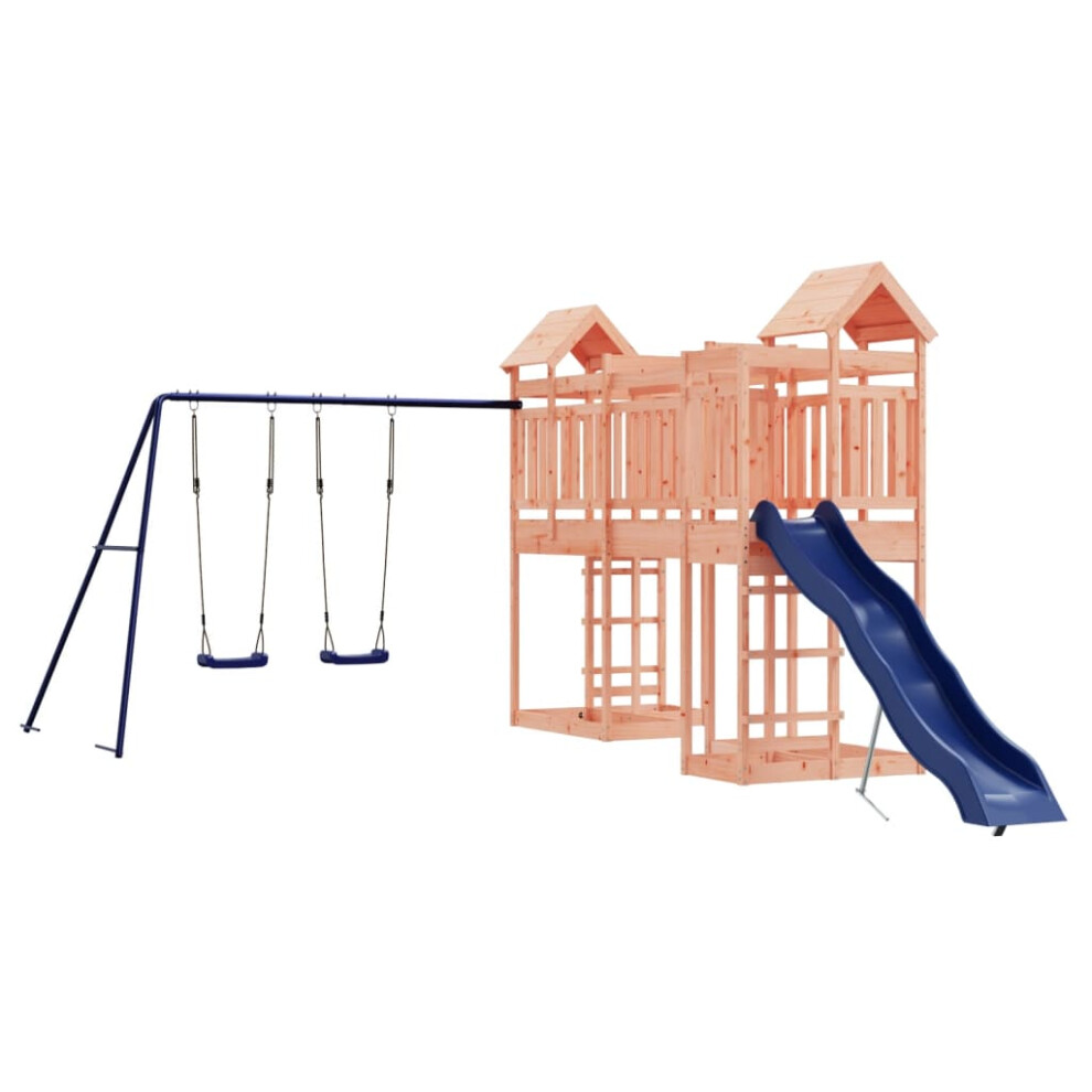 (solid douglas wood) vidaXL Outdoor Playset Playhouse Play Tower Playground Set Solid Wood Douglas