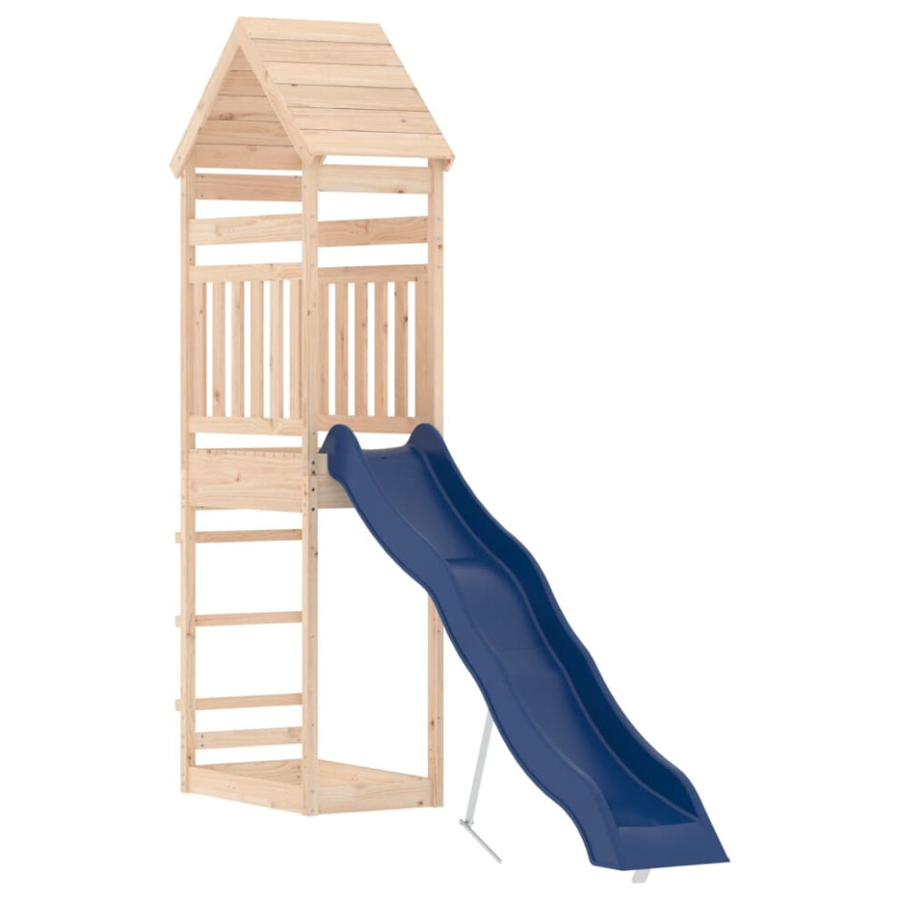 (solid pinewood) vidaXL Outdoor Playset Playhouse Play Tower Playground Set Solid Wood Douglas