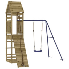 (solid impregnated pinewood) vidaXL Outdoor Playset Garden Playhouse Playground Set Impregnated Wood Pine