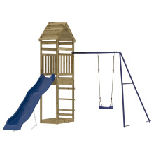 (solid impregnated pinewood) vidaXL Outdoor Playset Playhouse Play Tower Playground Set Solid Wood Douglas