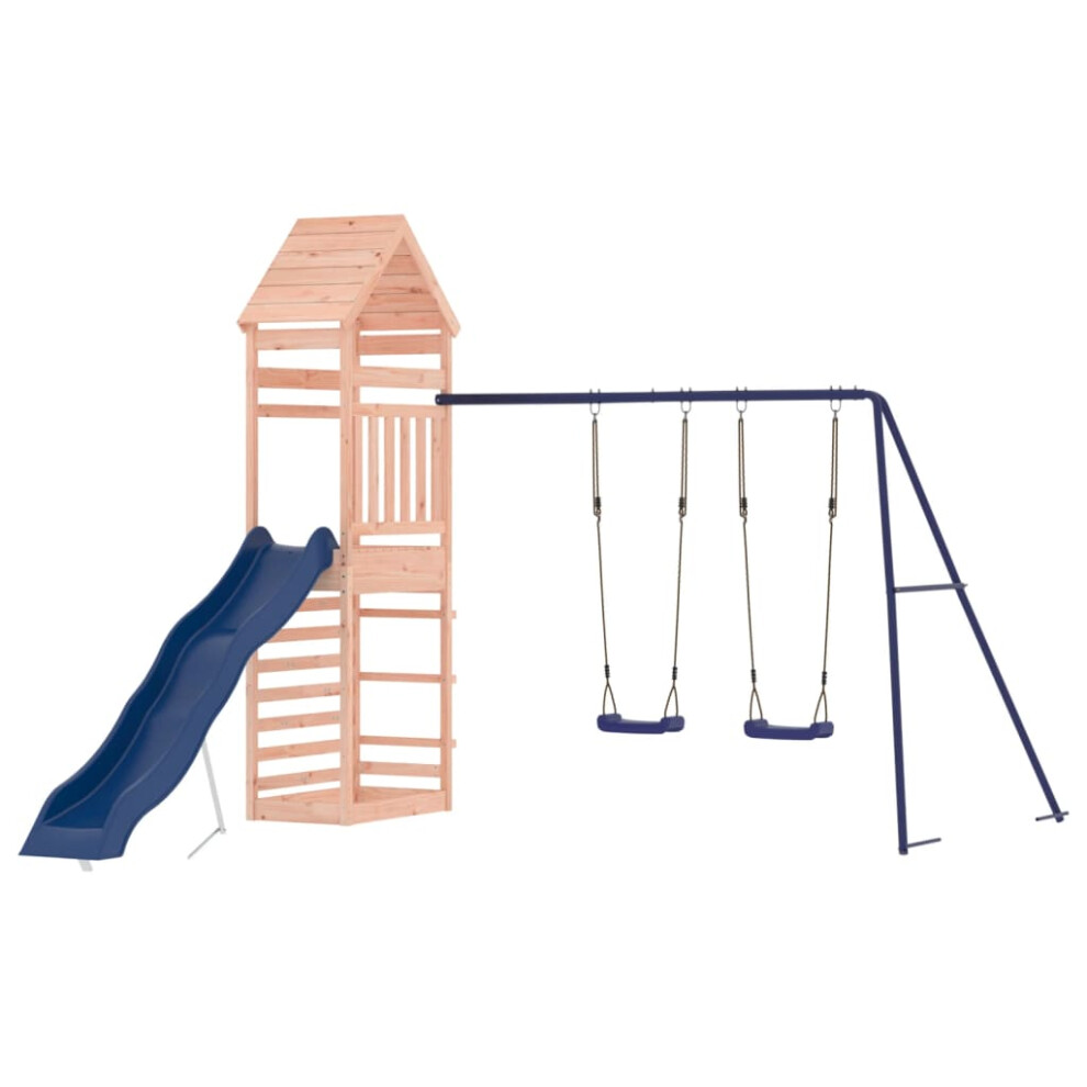 (solid douglas wood) vidaXL Outdoor Playset Playhouse Play Tower Playground Set Solid Wood Douglas