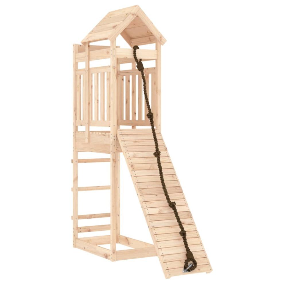 (solid pinewood) vidaXL Outdoor Playset Playhouse Play Tower Playground Set Solid Wood Douglas