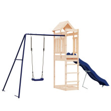 (solid pinewood) vidaXL Outdoor Playset Playhouse Play Tower Playground Set Solid Wood Douglas
