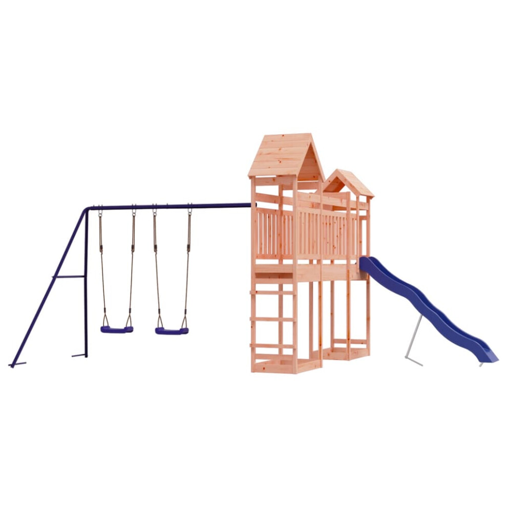 (solid douglas wood) vidaXL Outdoor Playset Garden Playhouse Play Towers Impregnated Wood Pine