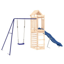(solid pinewood) vidaXL Outdoor Playset Playhouse Play Tower Playground Set Solid Wood Douglas