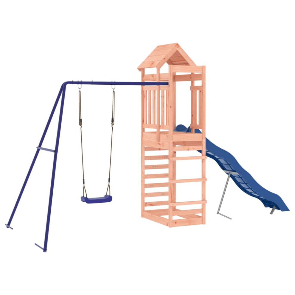 Vidaxl (Solid Douglas Wood) Outdoor Playset Playhouse Play Tower Playground Set Solid Wood Douglas