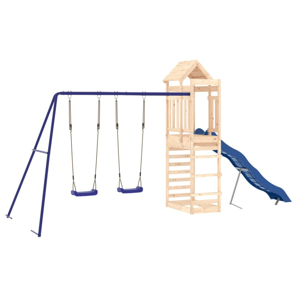 Vidaxl (Solid Pinewood) Outdoor Playset Garden Playhouse Playground Set Impregnated Wood Pine