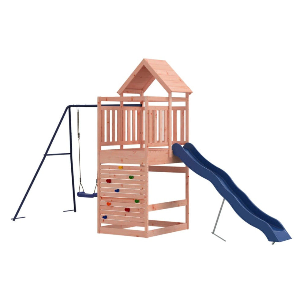 (solid douglas wood) vidaXL Outdoor Playset Garden Playhouse Play Tower Set Impregnated Wood Pine